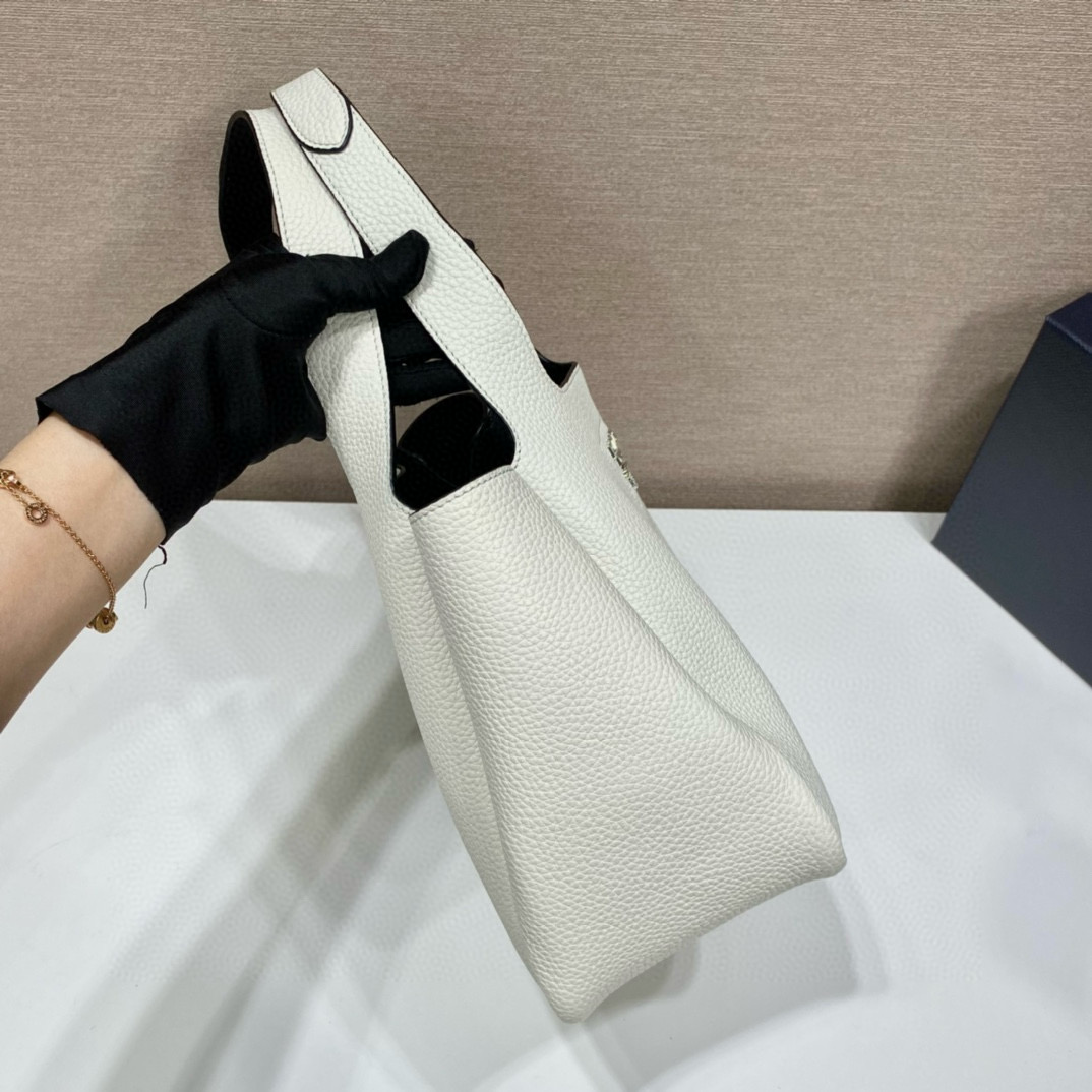 Prada 1BG335 Ice Gray Leather Tote Bag, 25x21.5x14cm, Top-Handle & Shoulder Bag 7 i1752663352721 1269 0 5