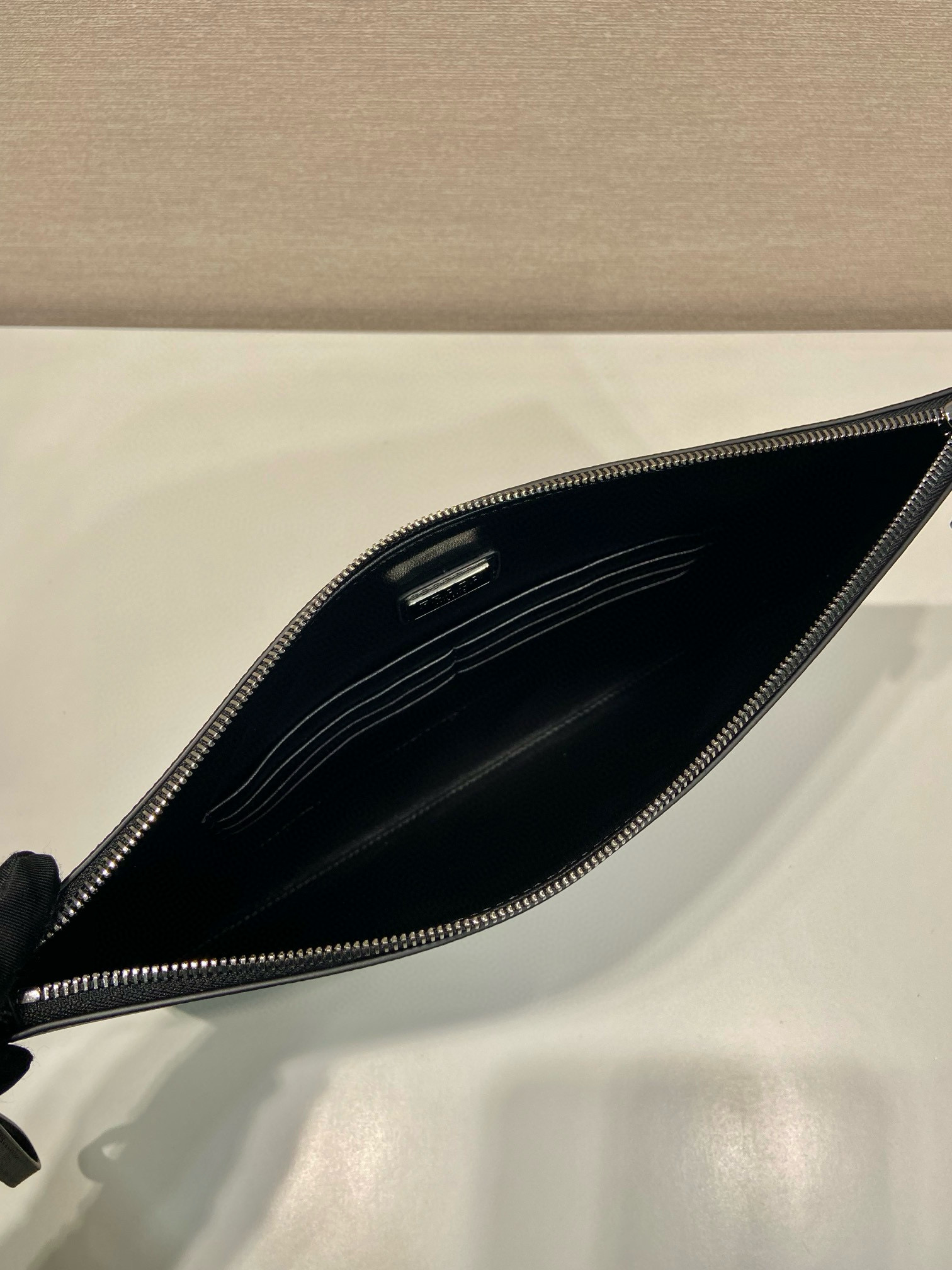 Prada Leather Clutch Bag for Men, Black, 35.5x23.5cm - Stylish and Practical 8 i1752744165904 1305 0 7
