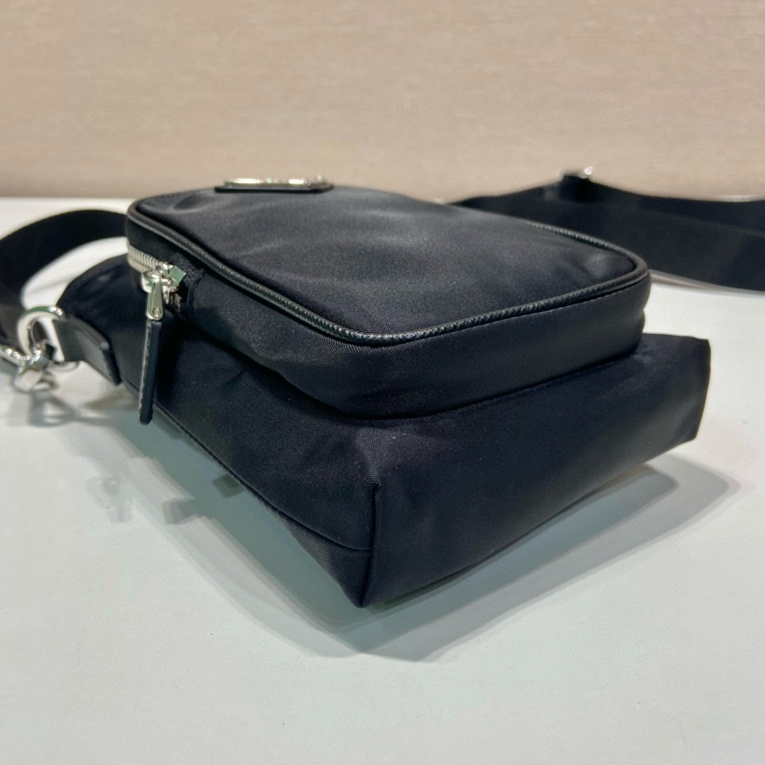 Prada Re-Nylon Phone Case Bag - Black Fabric Crossbody with Adjustable Strap 6 i1752998009205 1330 0 4