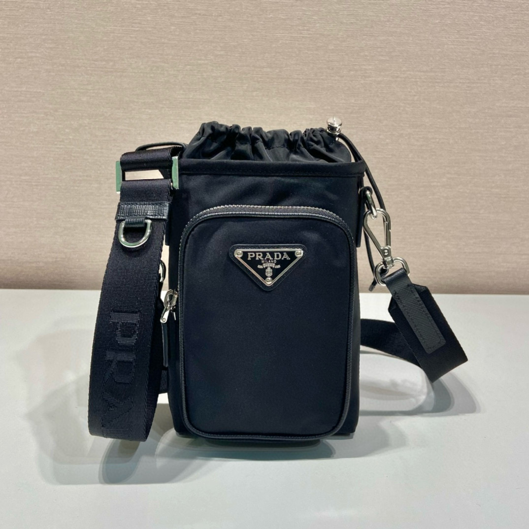 Prada Re-Nylon Phone Case Bag - Black Fabric Crossbody with Adjustable Strap 2 i1752998011087 3126 0 0