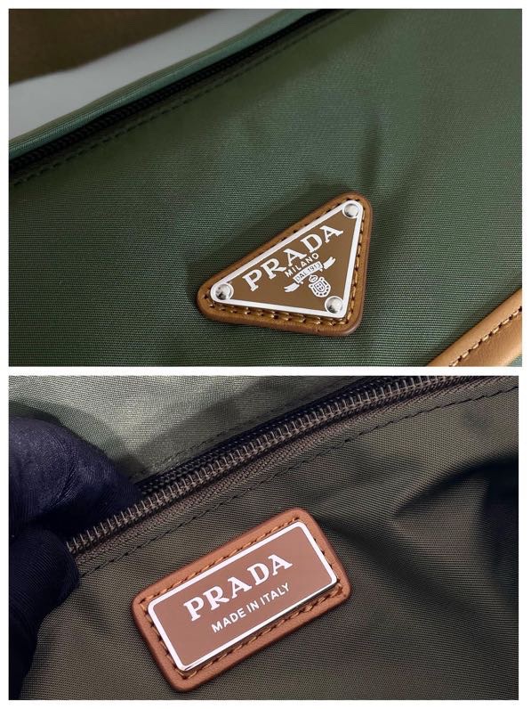 Prada Re-Nylon Small Messenger Bag, Khaki Leather Trim - 2VD066 9 i1754025353948 6266 0 8