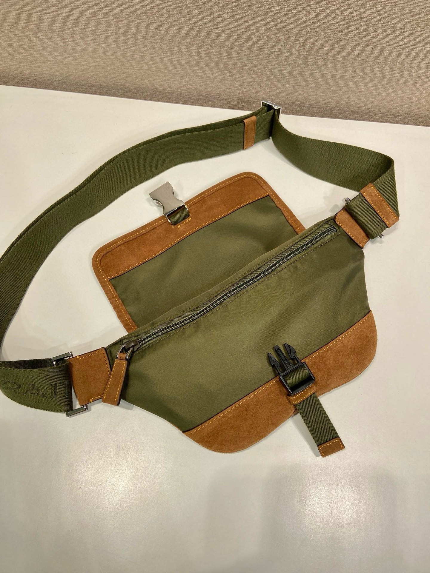 Prada Green Nylon Belt Bag, 2VH176 Crossbody, Stylish and Practical 7 i1754025467243 8173 0 5