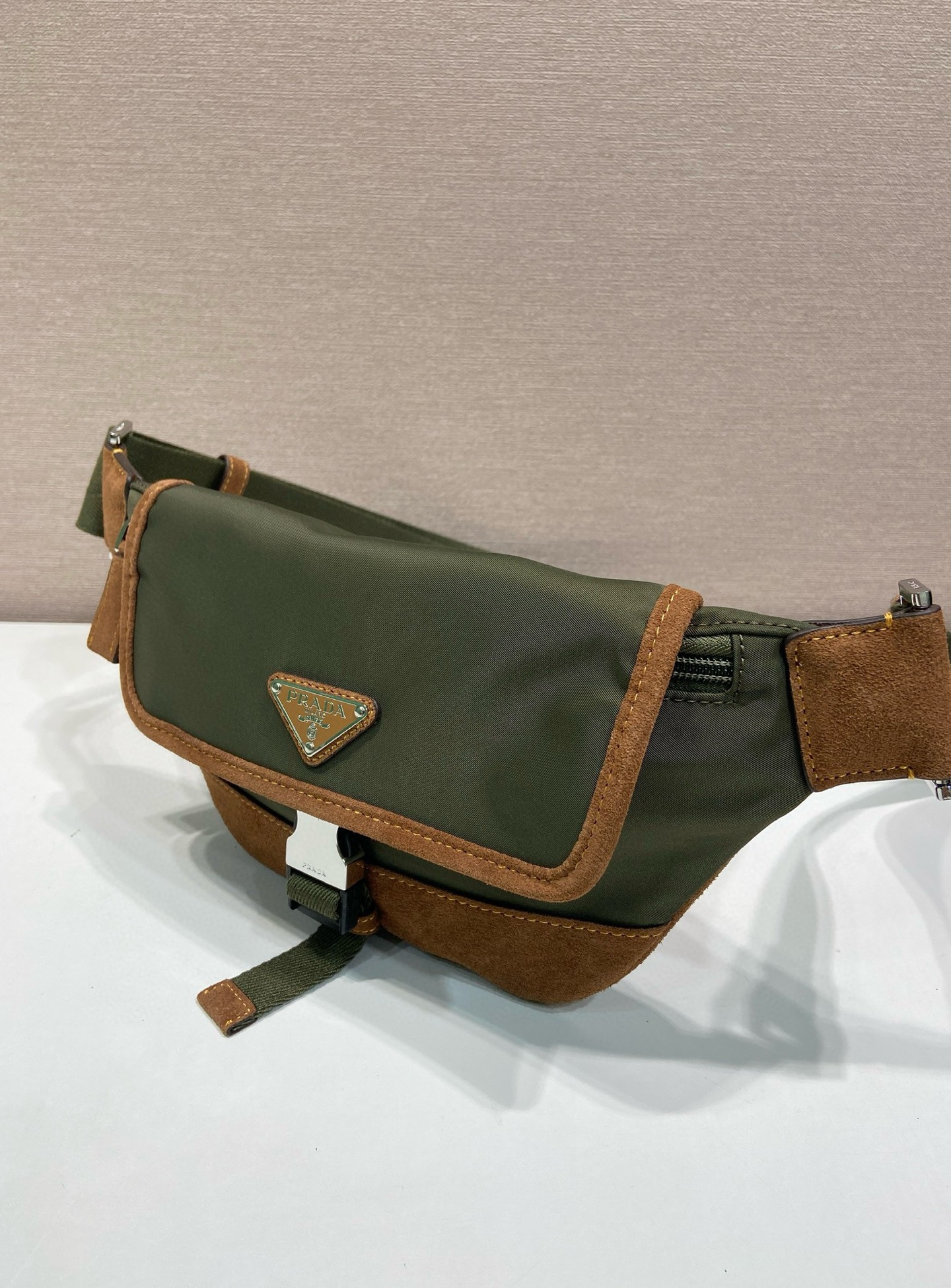 Prada Green Nylon Belt Bag, 2VH176 Crossbody, Stylish and Practical 4 i1754025467263 8241 0 2