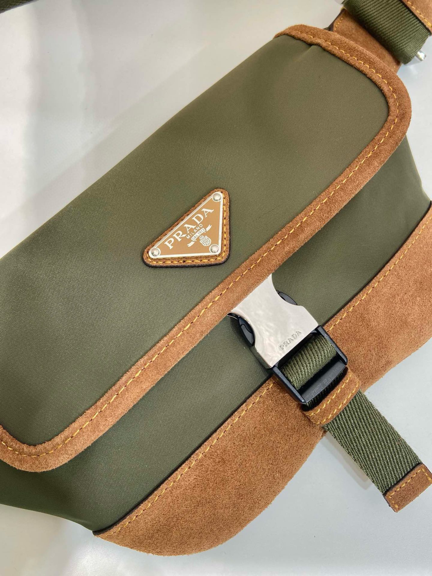 Prada Green Nylon Belt Bag, 2VH176 Crossbody, Stylish and Practical 8 i1754025467286 8924 0 6
