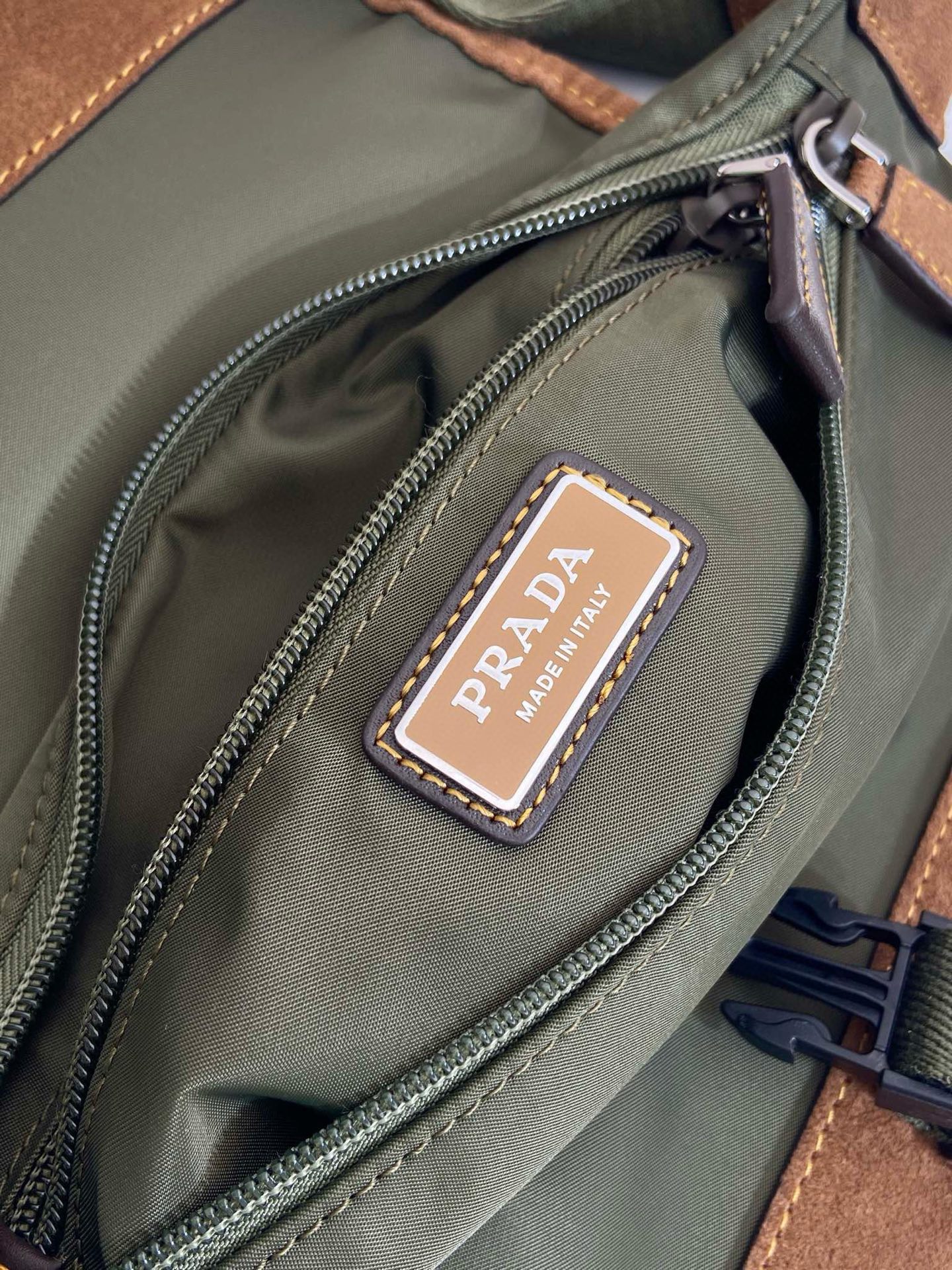 Prada Green Nylon Belt Bag, 2VH176 Crossbody, Stylish and Practical 10 i1754025469936 3458 0 8