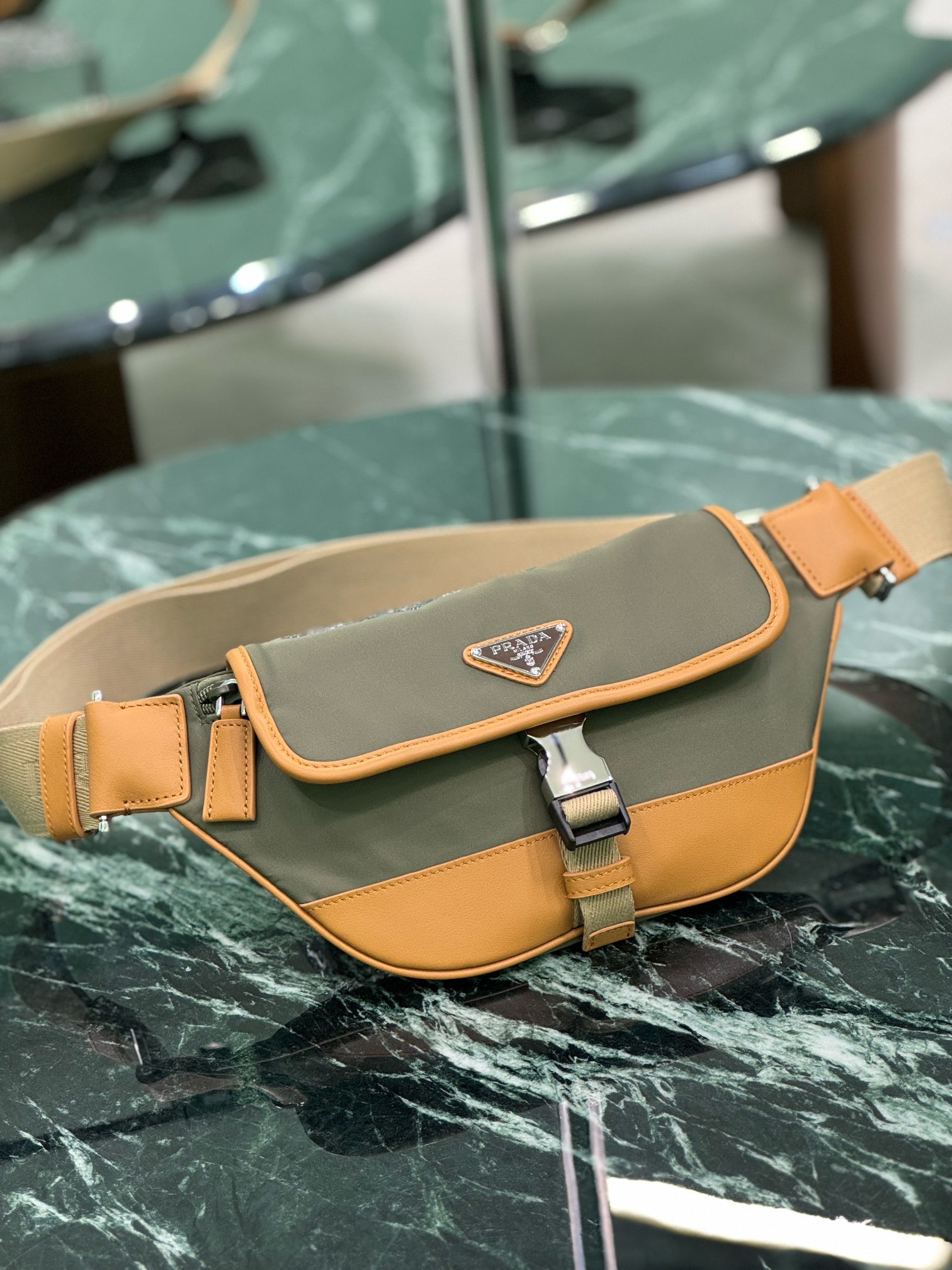 Prada Nylon Messenger Bag, Men's Chest Bag, Crossbody, Lightweight and Practical 3 i1754026130212 4141 0 1