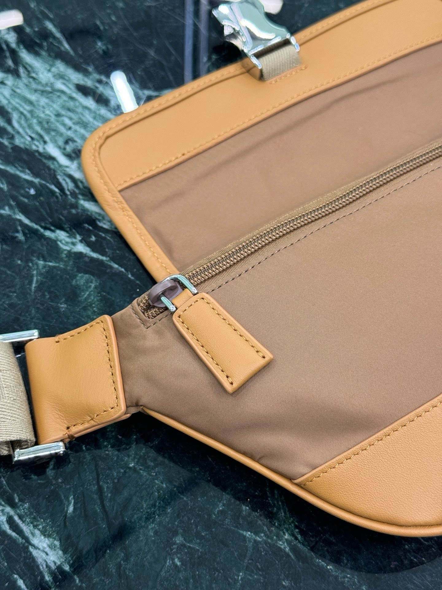 Prada Messenger Bag, Adjustable Shoulder Strap, Leather Trim, Buckle Closure 8 i1754026166937 204 0 6