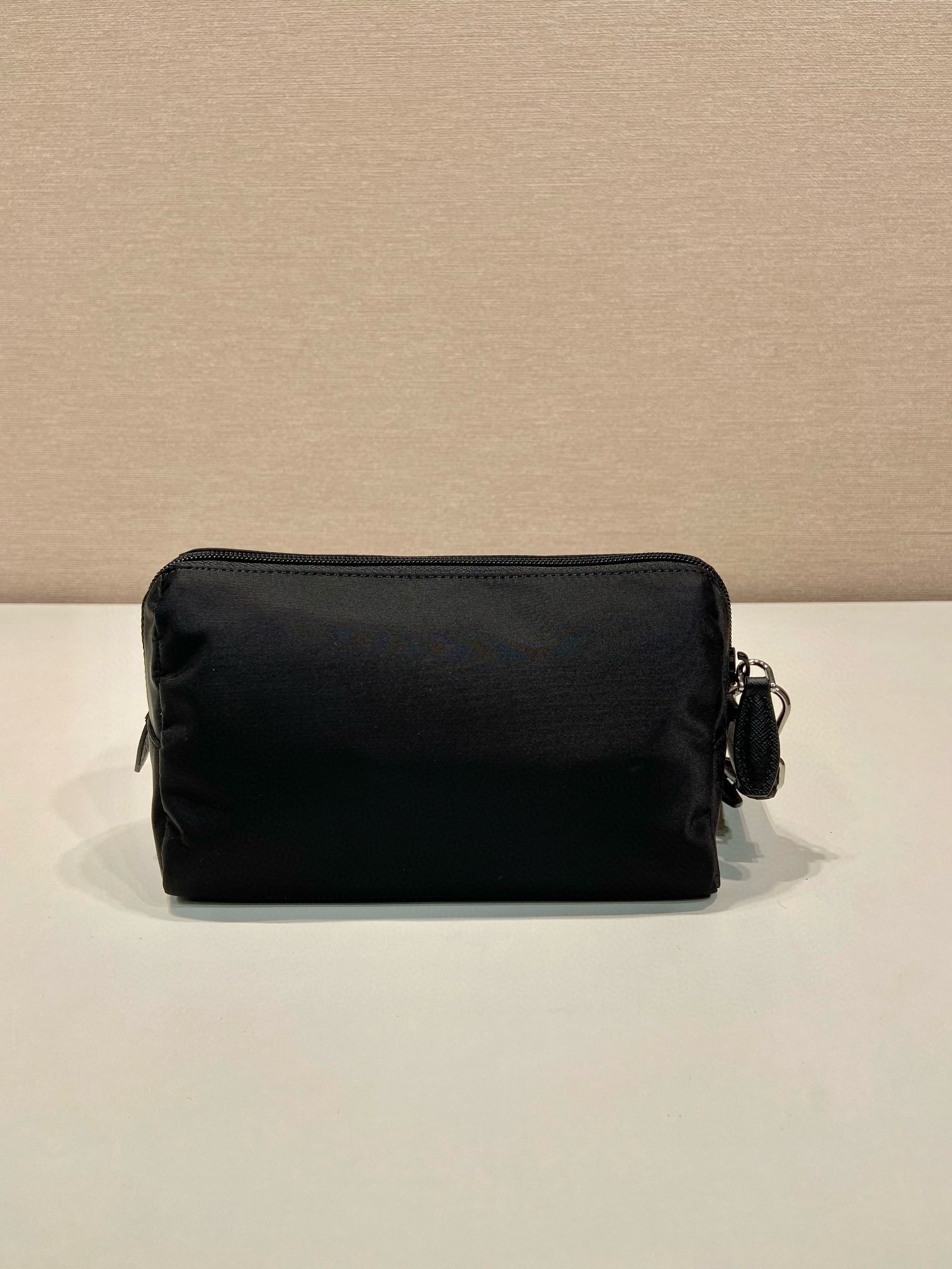 Prada Tessuto Nylon Wristlet Pouch with Saffiano Leather Trim in Black 4 i1754026354492 115 0 3