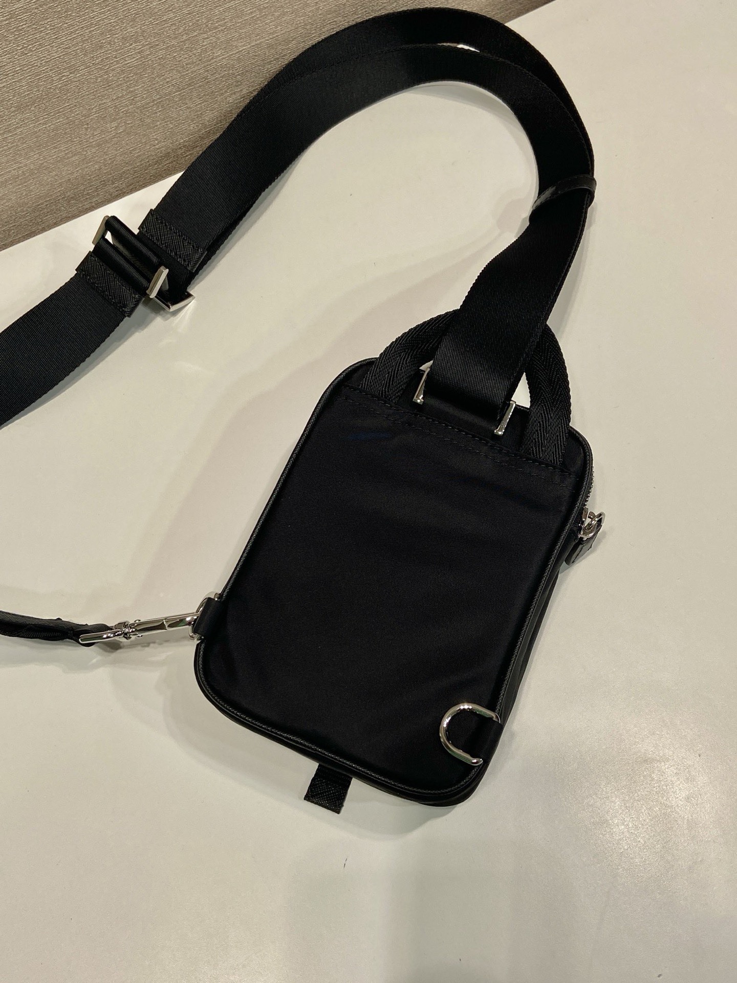 Prada Re-Nylon and Saffiano Leather Smart Phone Bag - Black 6 i1754124453816 1525 0 4