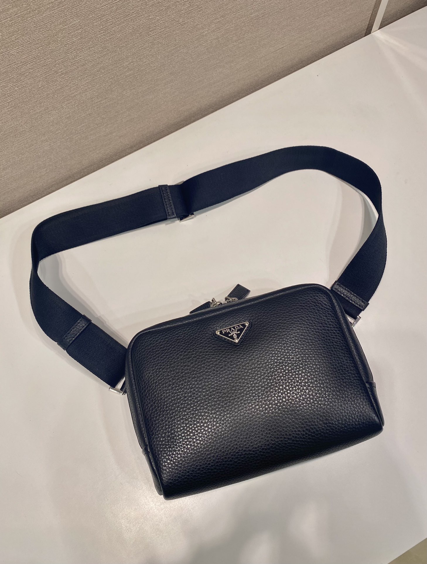 Prada Leather Crossbody Bag - Adjustable Strap, Timeless Design & Spacious 4 i1754554718734 3107 0 2