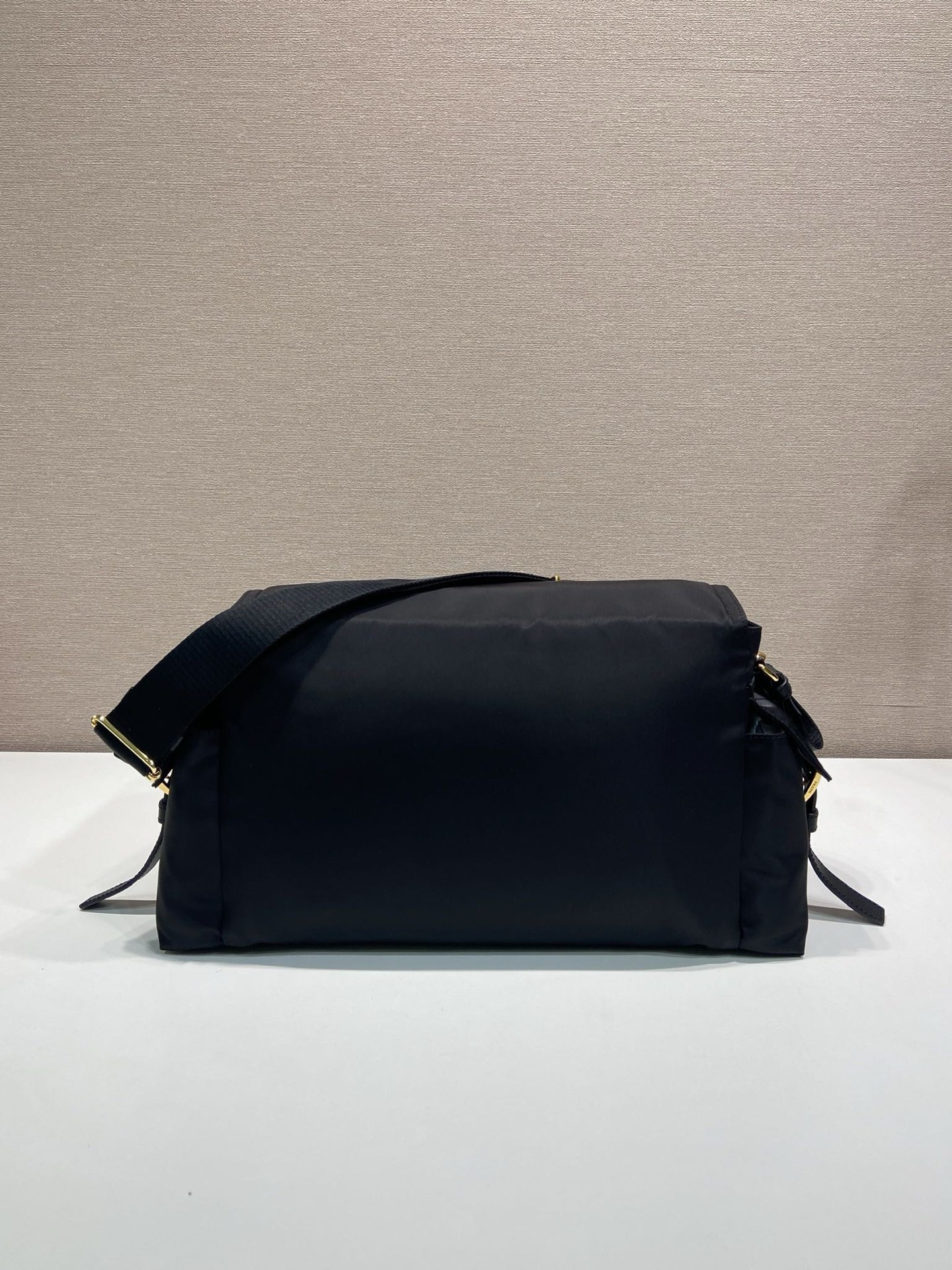 Prada Large Messenger Bag in Black Recycled Nylon with Leather Details 5 i1754567930081 9402 0 3