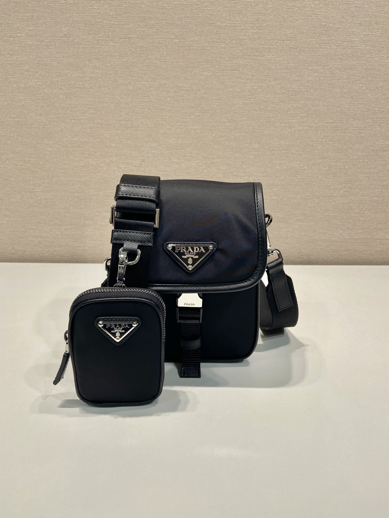 Prada Re-Nylon and Saffiano Leather Messenger Bag with Removable Pouch 2 i1754902120497 6104 0 0