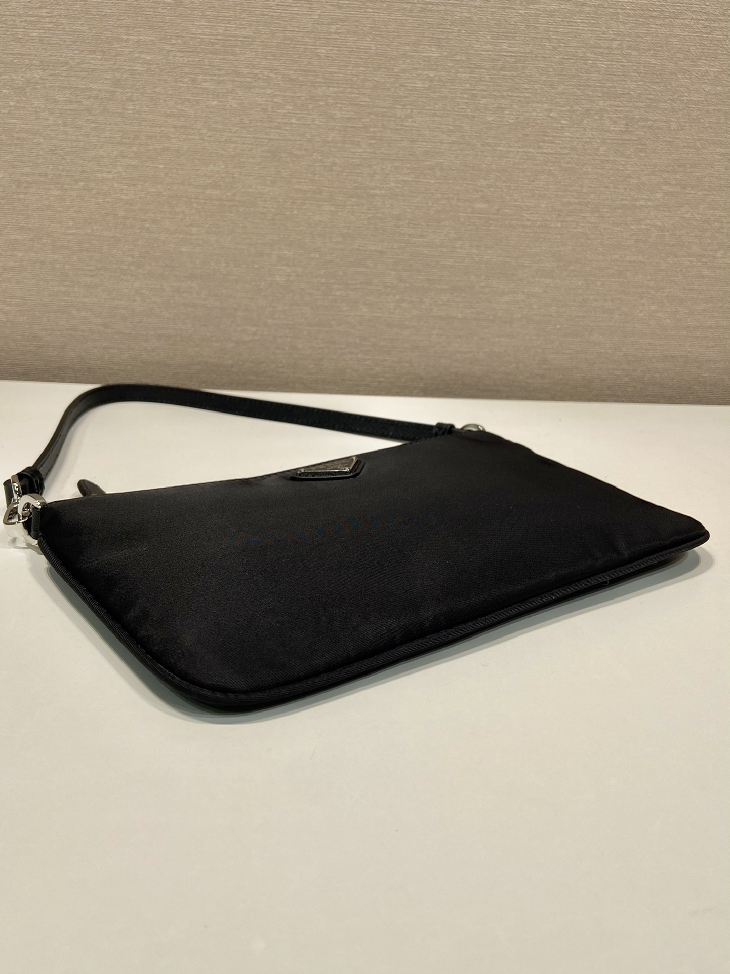 Prada 1NI545 Black Nylon Crossbody Baguette Bag with Metal Triangle Logo 8 i1755331409656 6922 0 6