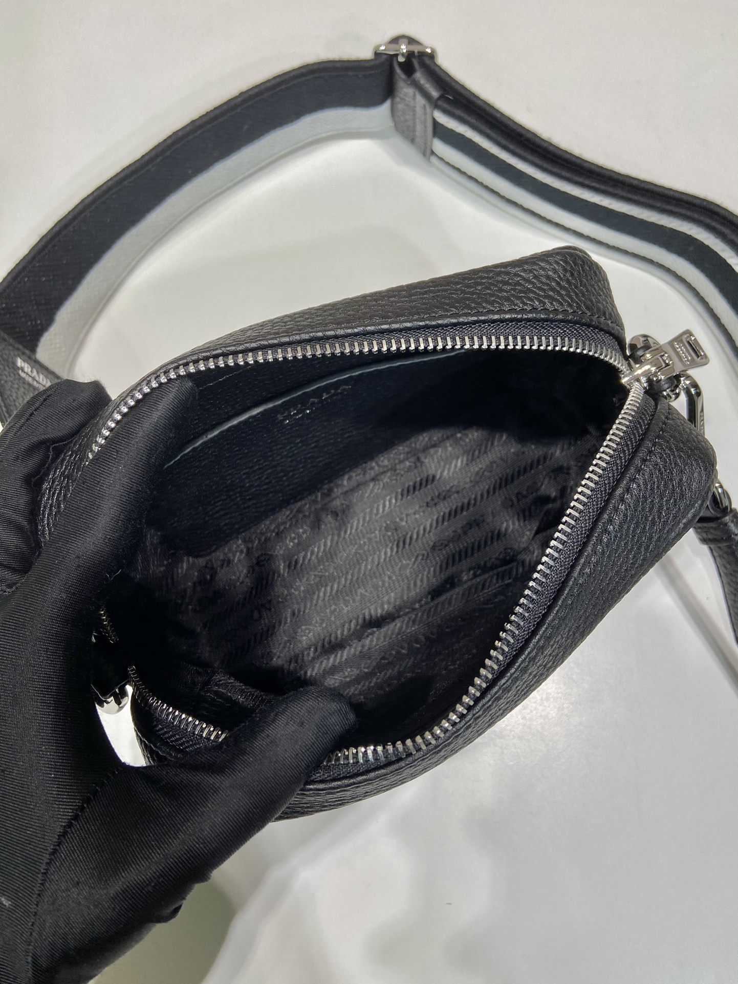 Prada 1BH192 Leather Crossbody Bag with Double Shoulder Straps 9 i1755356913004 7258 0 7