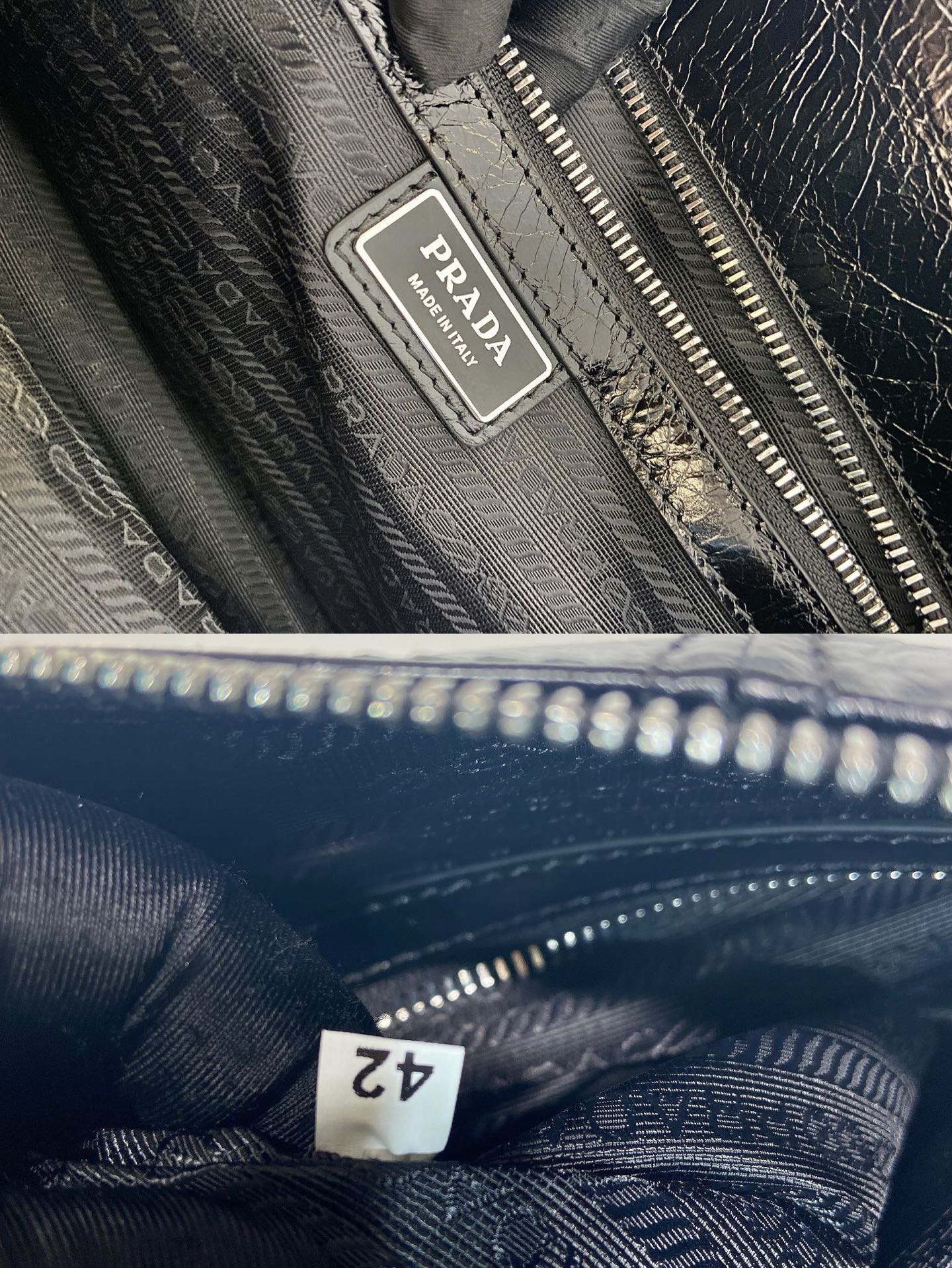 Prada 2VH187 Black Oil Waxed Leather Messenger Bag Crossbody 9 i1755680179337 9395 0 8
