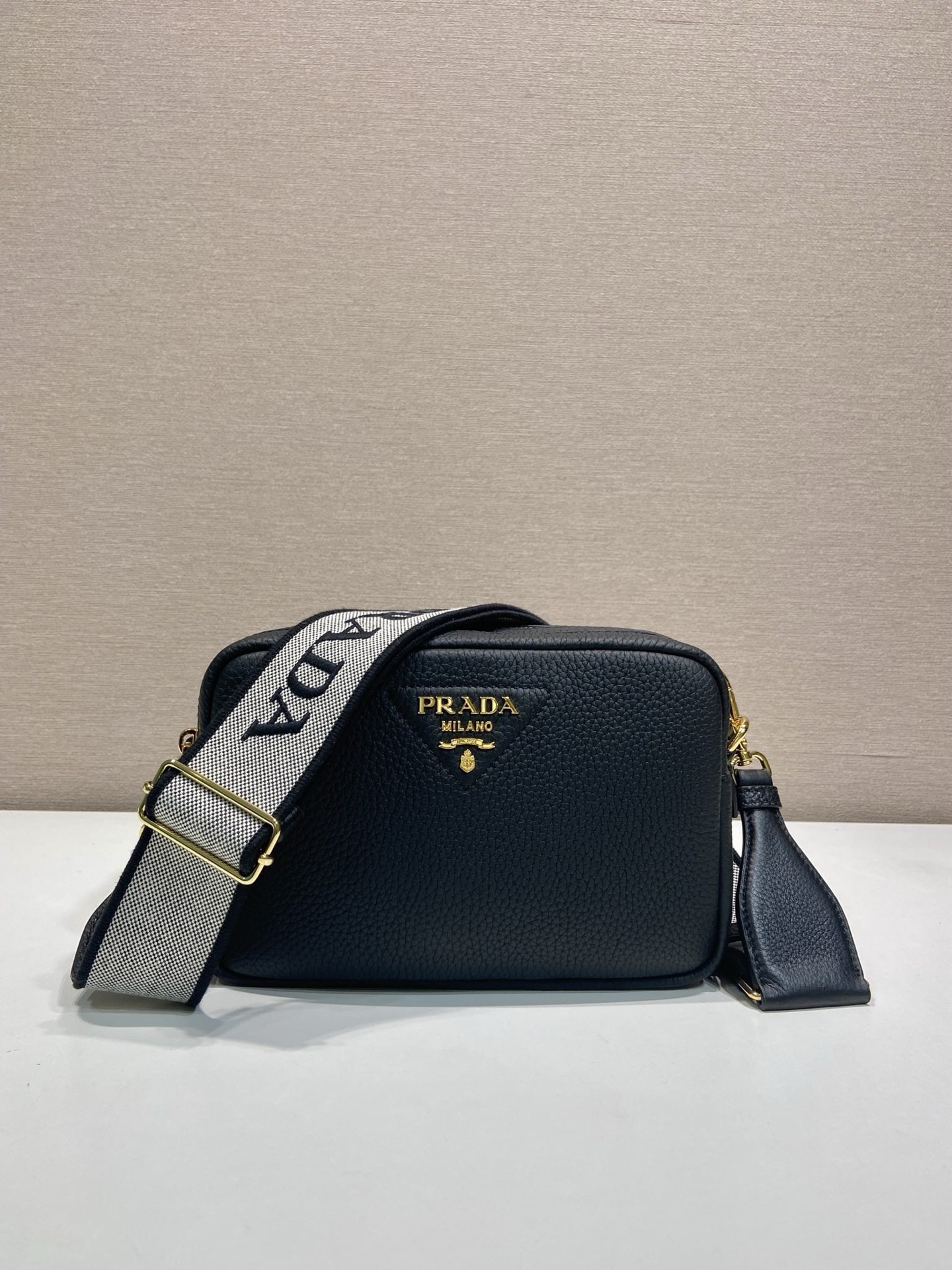 Prada Leather Crossbody Bag with Adjustable Straps, 8.6 x 5.5 x 3.1 Inches 2 i1756371791954 4939 0 0