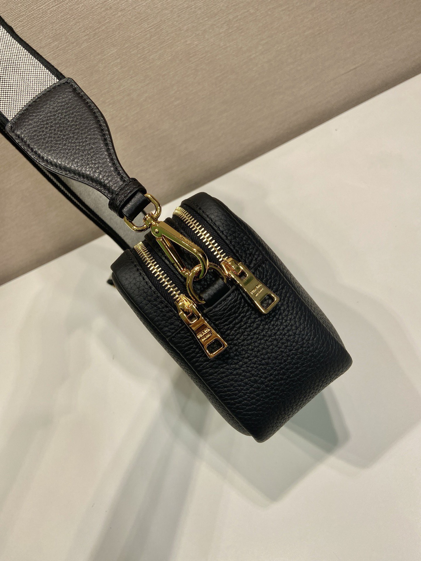 Prada Leather Crossbody Bag with Adjustable Straps, 8.6 x 5.5 x 3.1 Inches 6 i1756371791955 8943 0 4