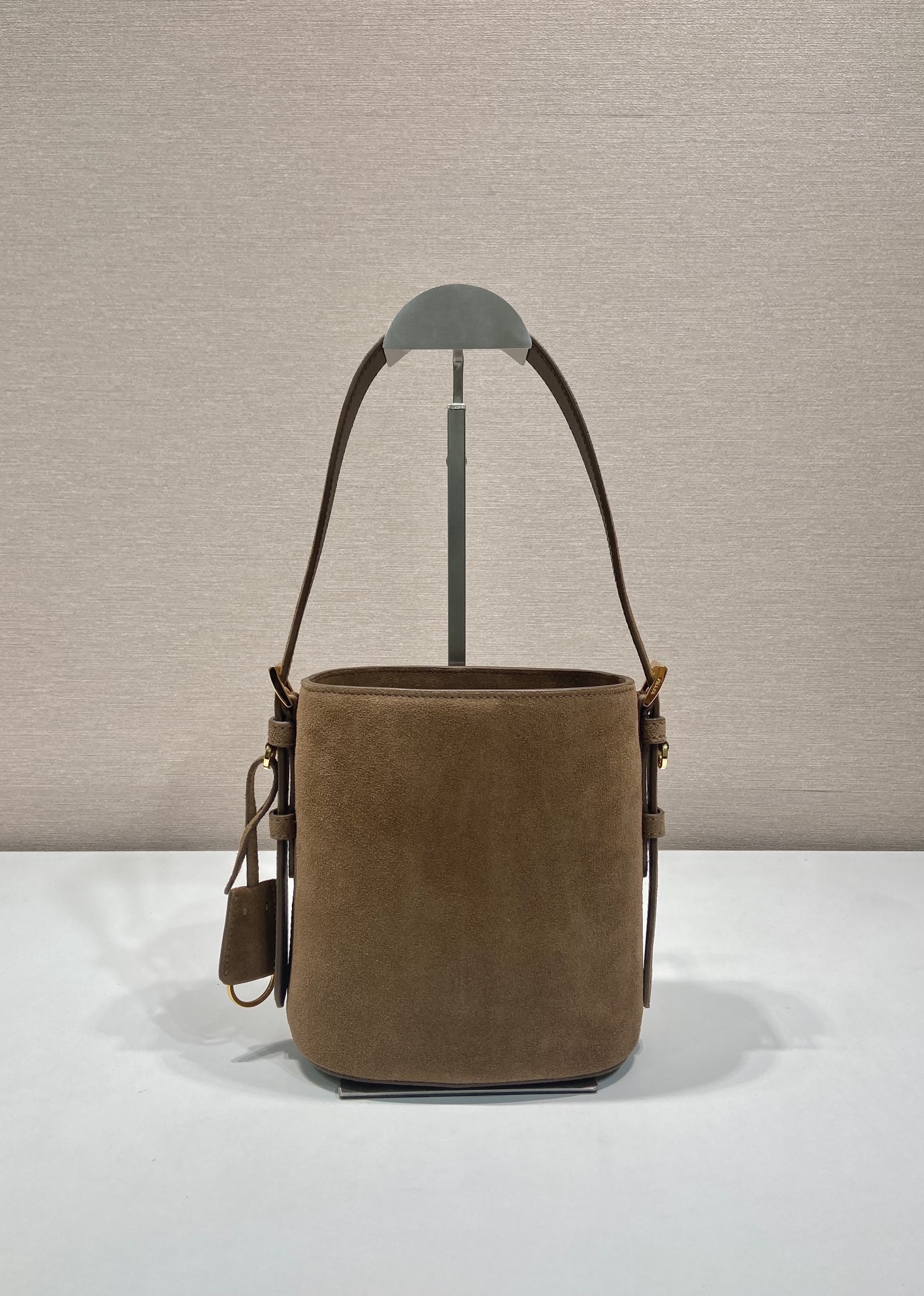 Prada Suede Bucket Bag, 1BE078A, Small Size, Adjustable Strap, Stylish Trend 4 i1756800088000 3206 0 3