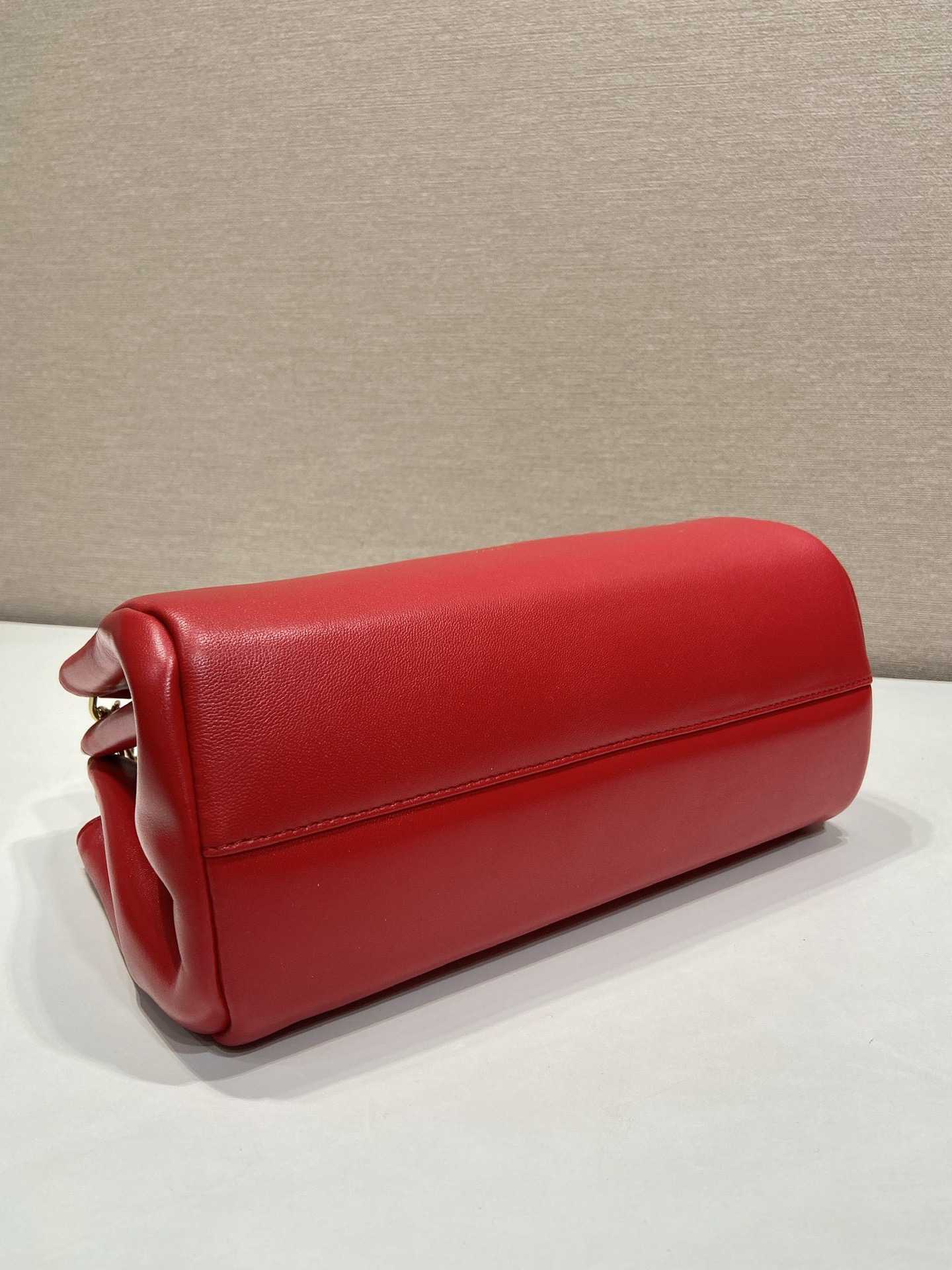 Prada Tumulte Nappa Leather Shoulder Bag with Chain Strap - 1BD395 - Red 7 i1757144857445 5167 0 5