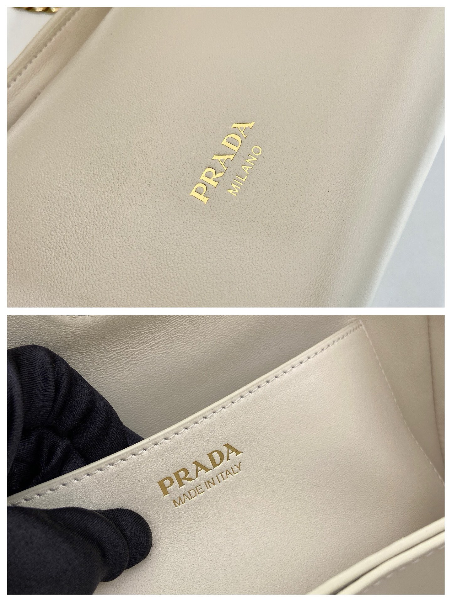 Prada Tumulte Nappa Leather Shoulder Bag with Chain Strap - 1BD395 10 i1757144997762 7140 0 8