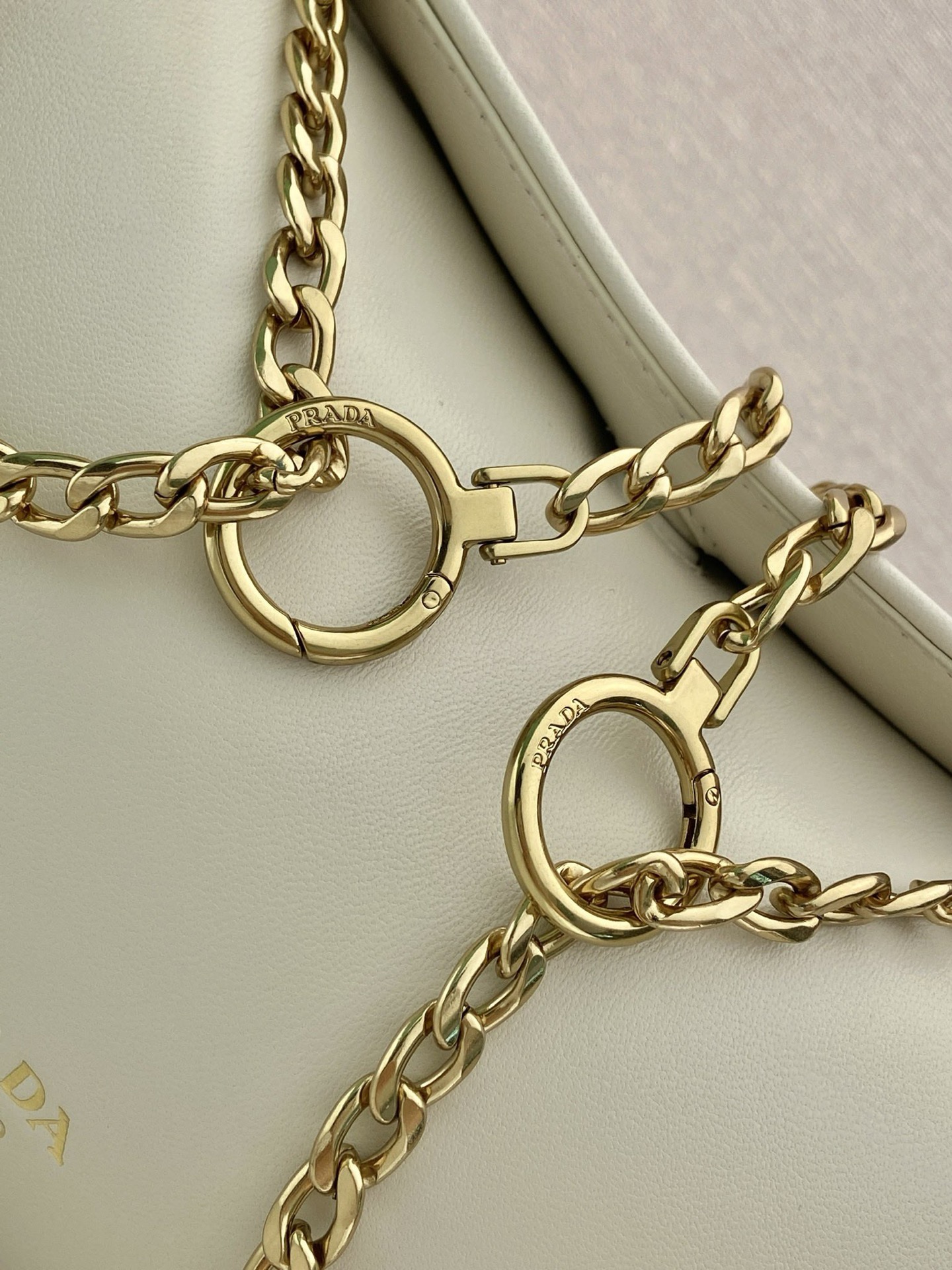 Prada Tumulte Nappa Leather Shoulder Bag with Chain Strap - 1BD395 8 i1757144997963 1466 0 6