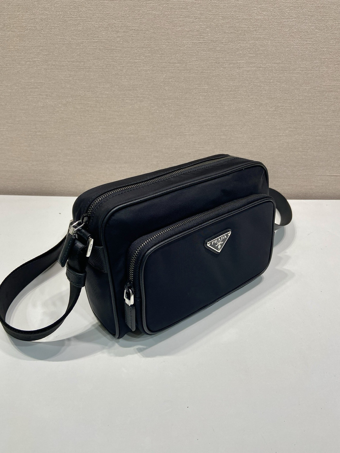 Prada Re-Nylon and Saffiano Leather Crossbody Bag, Black, 24 x 15.5 x 7 cm 3 i1757487397158 4020 0 1