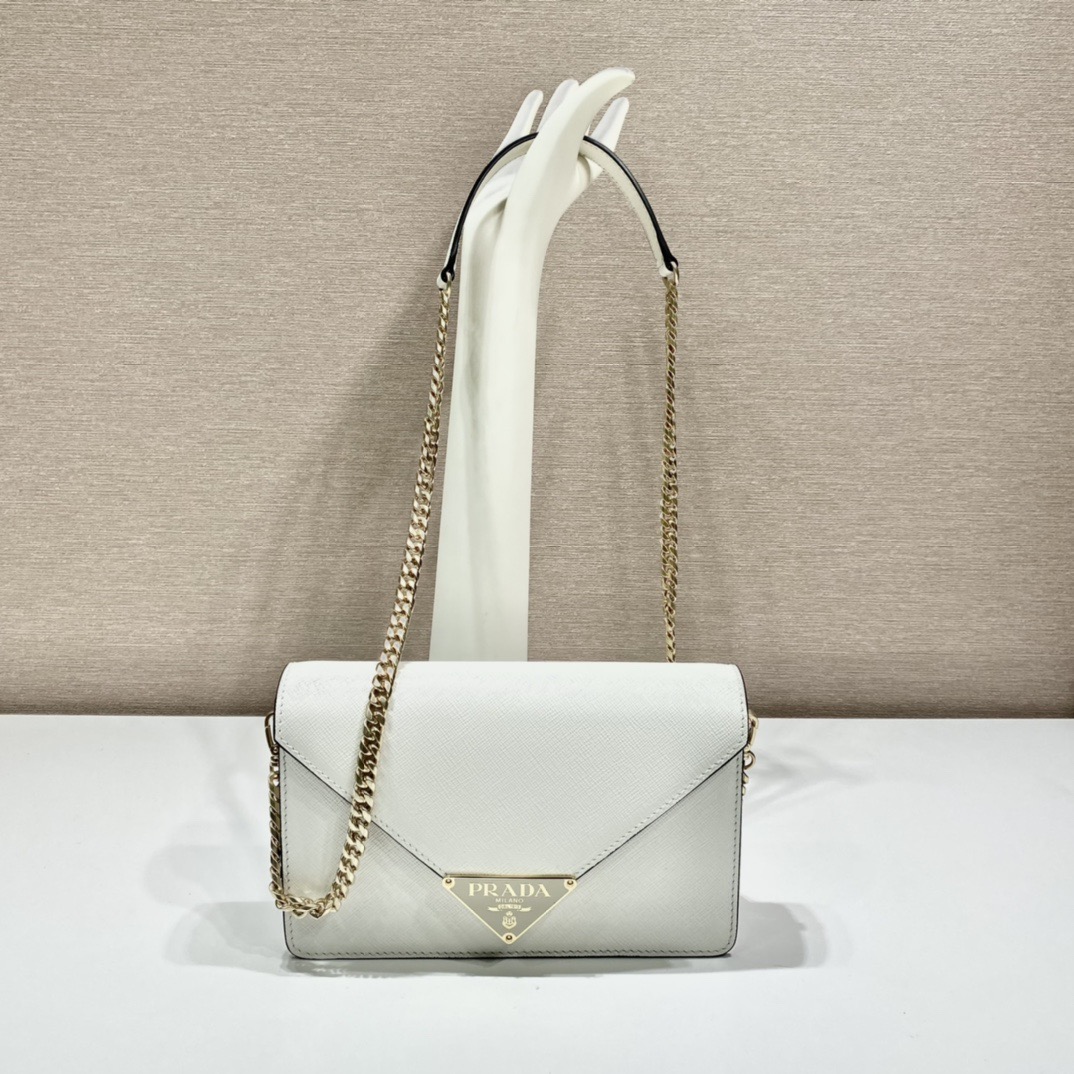 Prada Saffiano Leather Flap Shoulder Bag with Chain Strap - Elegant Design 2 i1757663805041 5375 0 0