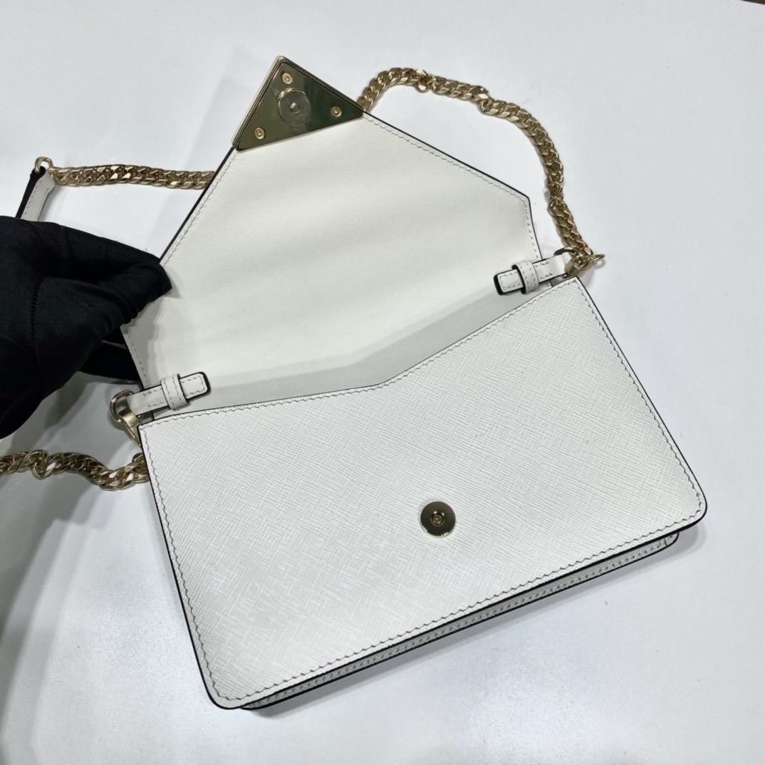 Prada Saffiano Leather Flap Shoulder Bag with Chain Strap - Elegant Design 8 i1757663805042 2508 0 6