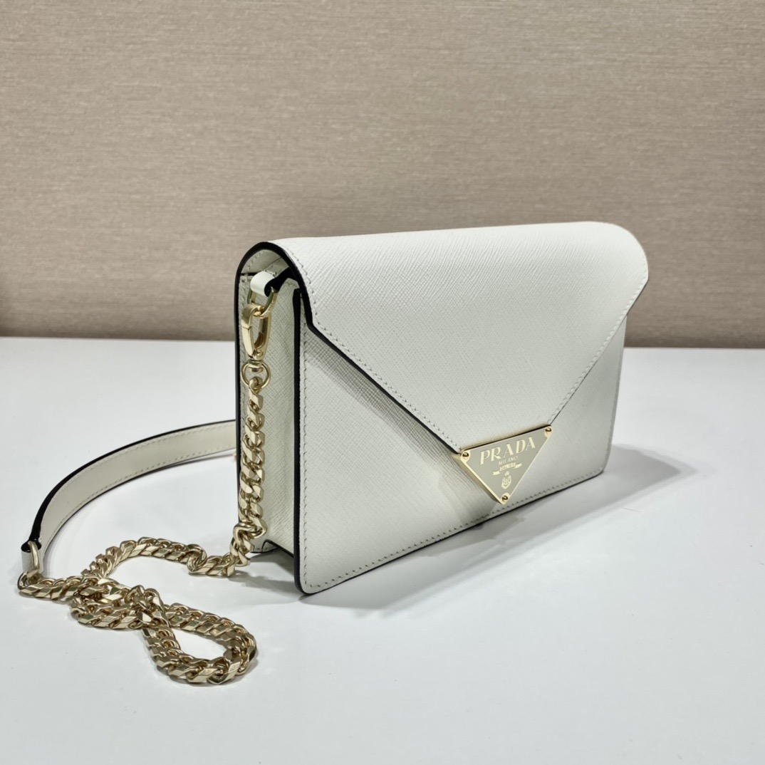 Prada Saffiano Leather Flap Shoulder Bag with Chain Strap - Elegant Design 4 i1757663808024 3016 0 2