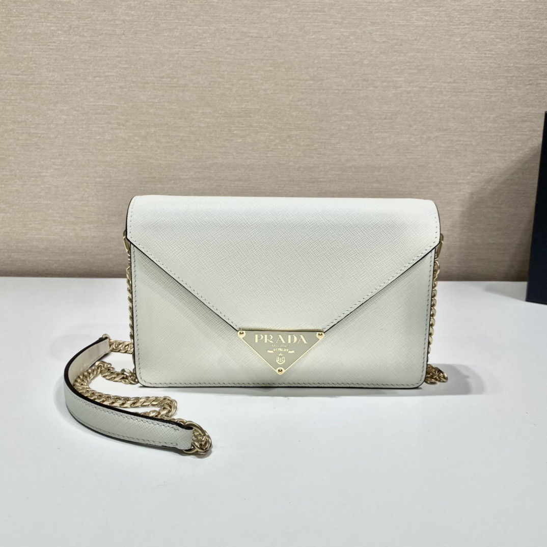 Prada Saffiano Leather Flap Shoulder Bag with Chain Strap - Elegant Design 3 i1757663808028 1140 0 1