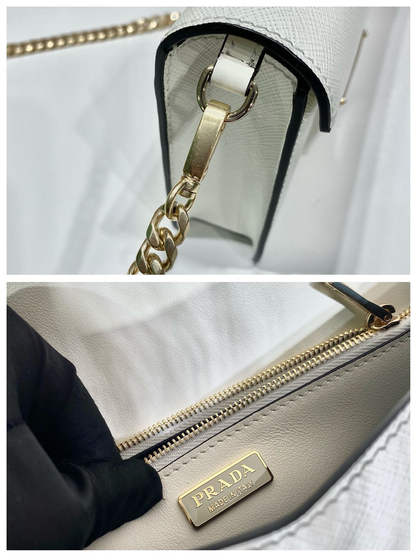 Prada Saffiano Leather Flap Shoulder Bag with Chain Strap - Elegant Design 10 i1757663808185 8764 0 8