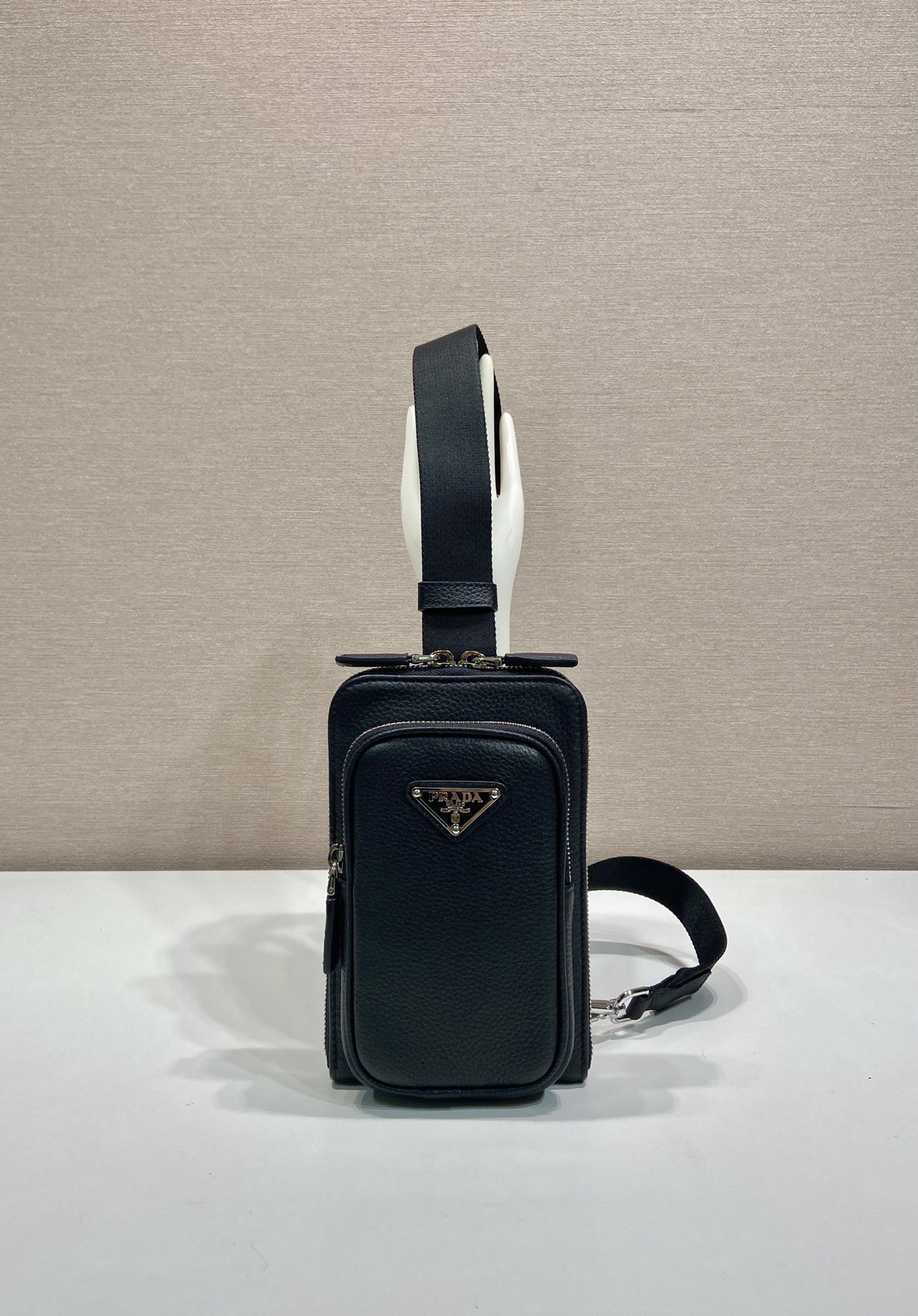 Prada Leather Smartphone Case Crossbody Bag - 2VH195 - Black 1 i1758528892193 1067 0 0
