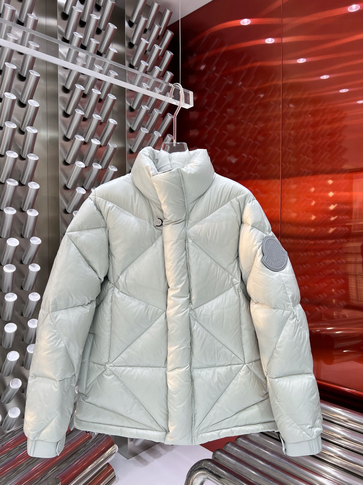 Moncler Ropa Abrigos y chaquetas Venta al por mayor
 Blanco Nylon Plumón de ganso blanco