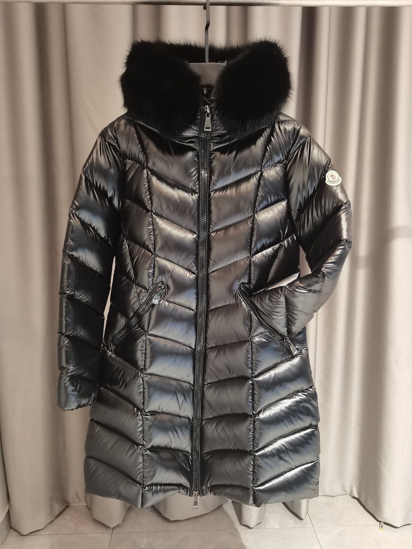 Moncler ملابس سترة أسفل أسود . الخريف والشتاء سلسلة Aa0000248