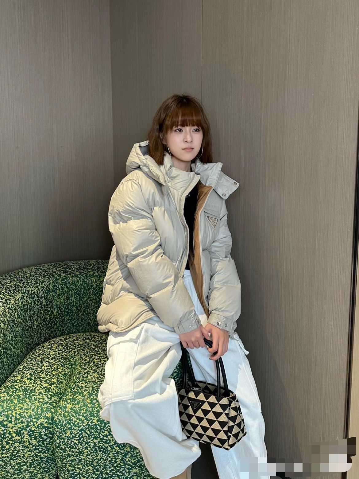 Top Prada black tech adhesive tape down jacket. Minimalist style, 90% down fill, waterproof, windproof. Colors: black, earth gray. Sizes: 48-56.-Big cat