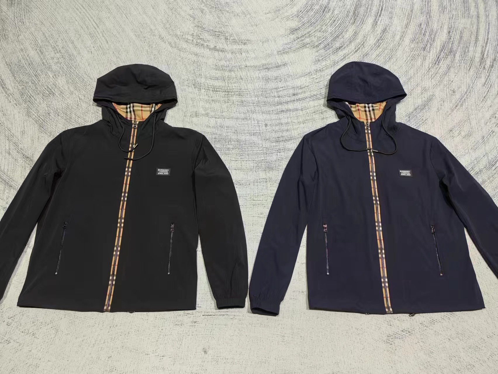 Top Burberry Spring Jacket for Men: Fashionable, Slim-fit Hooded Casual Long-sleeve Outerwear-Big cat