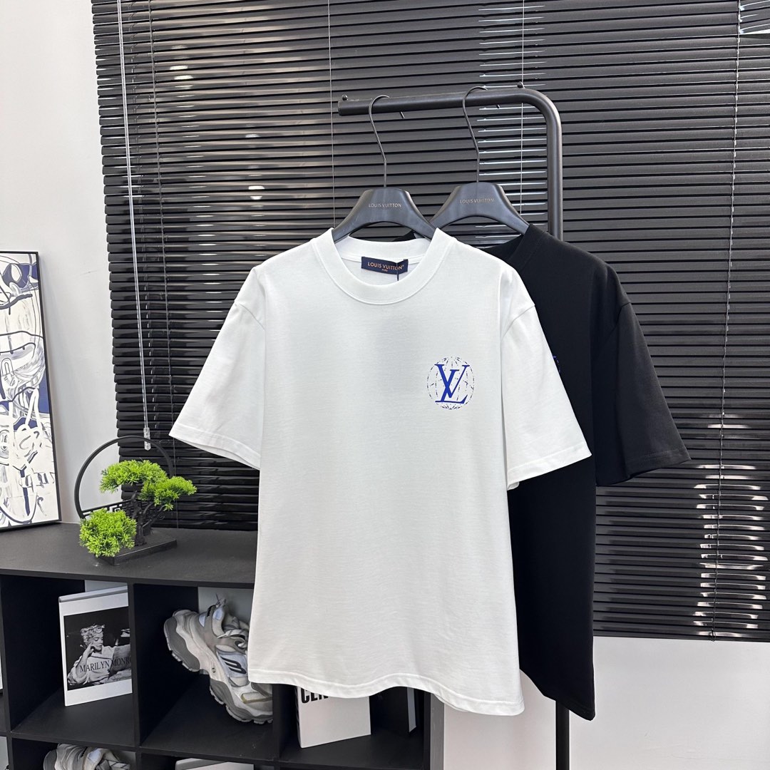 Número de modelo P80: L810# Ropa de trabajo nueva para empleados de Louis Vuitton, tela de manga corta delantera y tras…