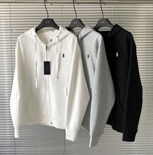 Products 26 Polo Ralph Lauren Logo Embroidered Full Zip Hoodie - Classic Comfort