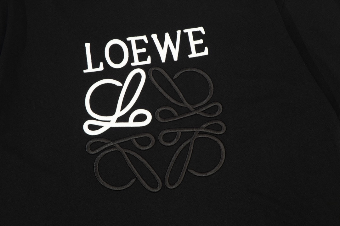 罗意威/Loewe 夏季新款 撞色刺绣字母logo圆领短袖T恤