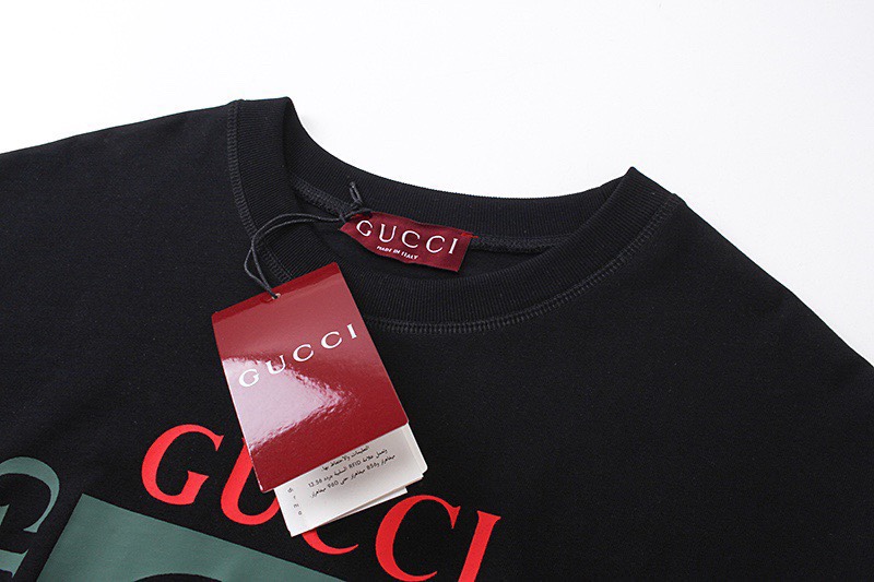 古驰/Gucci 夏季新品 经典字母拼色印花圆领短袖T恤