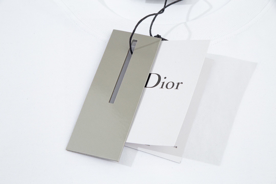 迪奥/Dior 夏季新品 黄标CD字母刺绣圆领短袖T恤