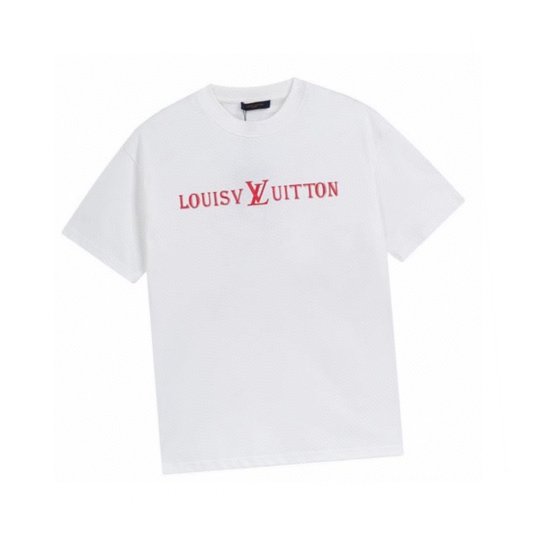 路易威登/Louis Vuitton 夏季新品字母logo飞龙冲天印花圆领短袖T恤