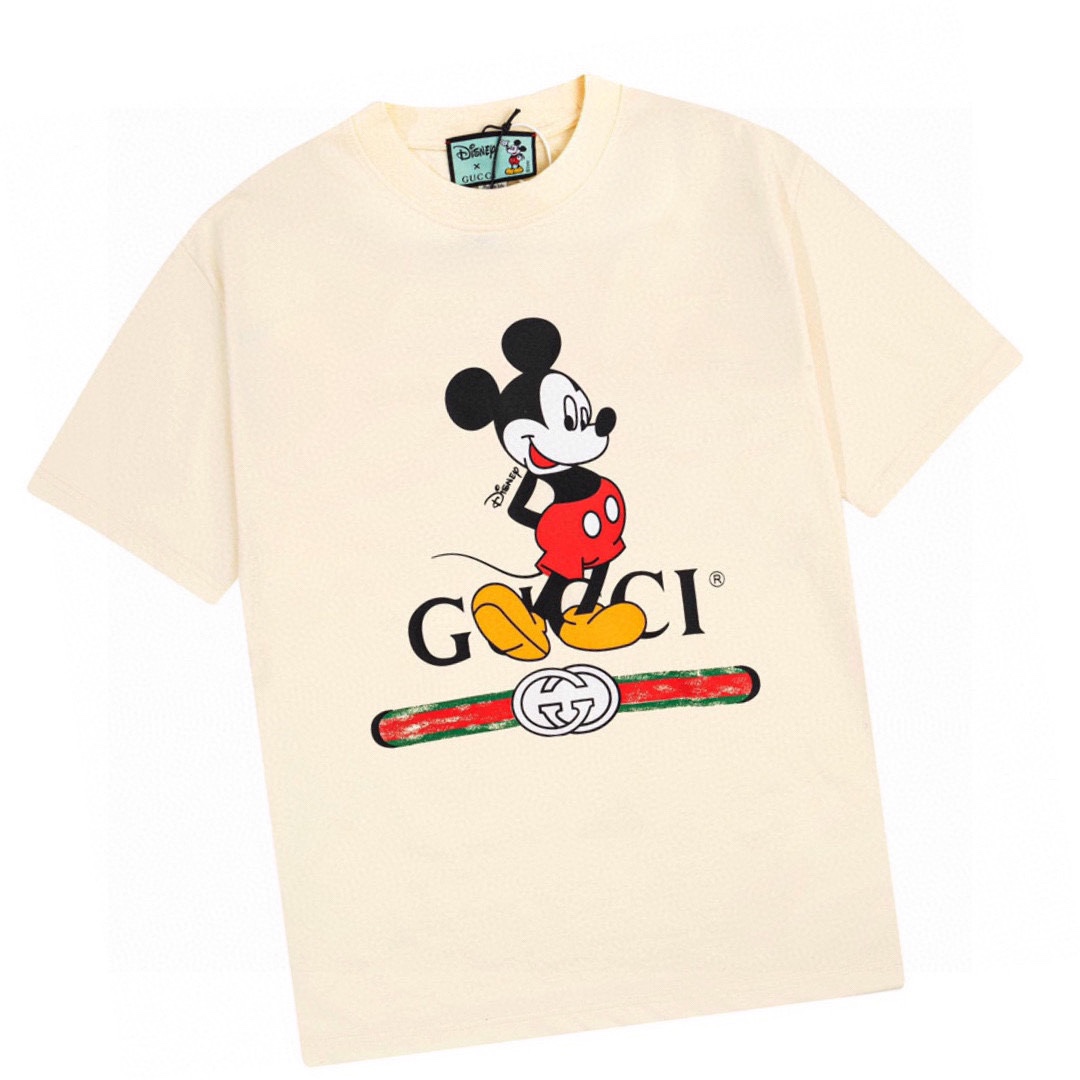 古驰/Gucci 夏季新品 Gucci × Disney米奇印花圆领短袖T恤