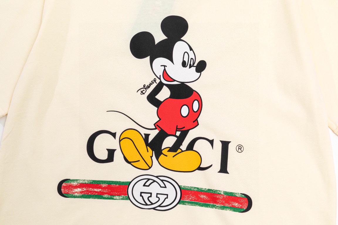 古驰/Gucci 夏季新品 Gucci × Disney米奇印花圆领短袖T恤