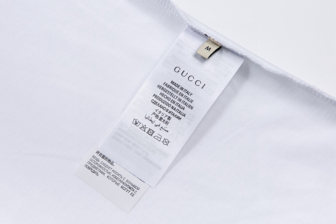 古驰/Gucci 夏季新品 织带字母印花圆领短袖T恤