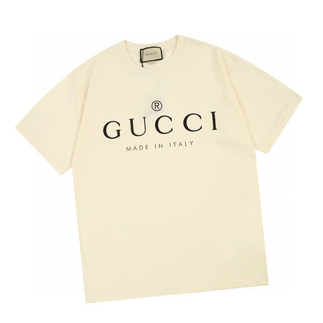 古驰/Gucci 夏季新款 简约logo印花圆领短袖T恤