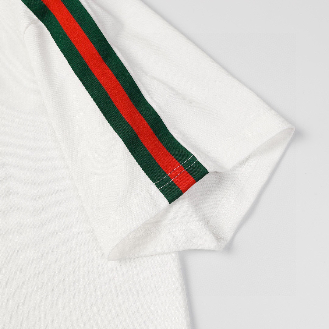 古驰/Gucci 夏季新品 小蜜蜂刺绣圆领短袖T恤