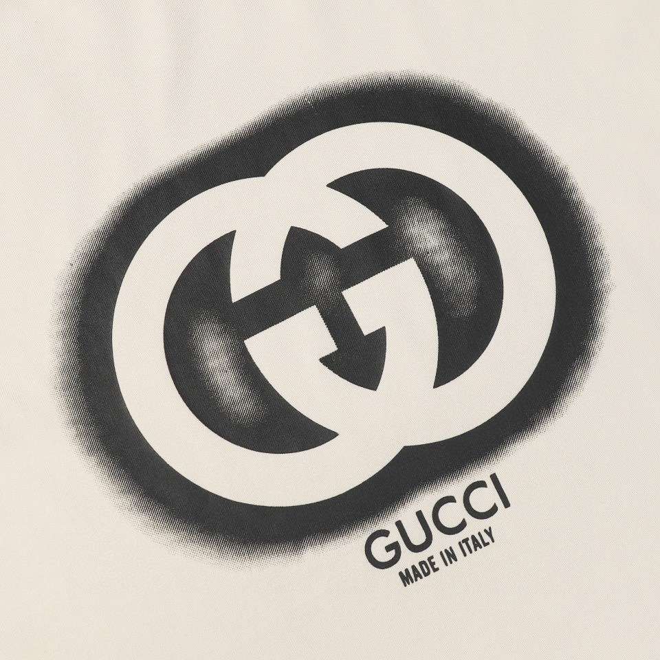 古驰/Gucci 夏季新款 经典双g字母渐变印花圆领短袖T恤