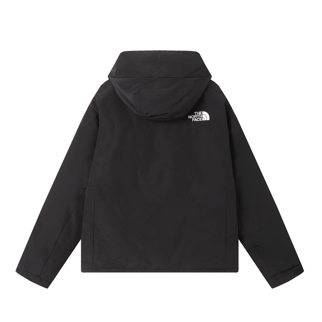 北面/The North Face 多口袋工装连帽羽绒服 刺绣采用进口田岛绣花 万针刺绣