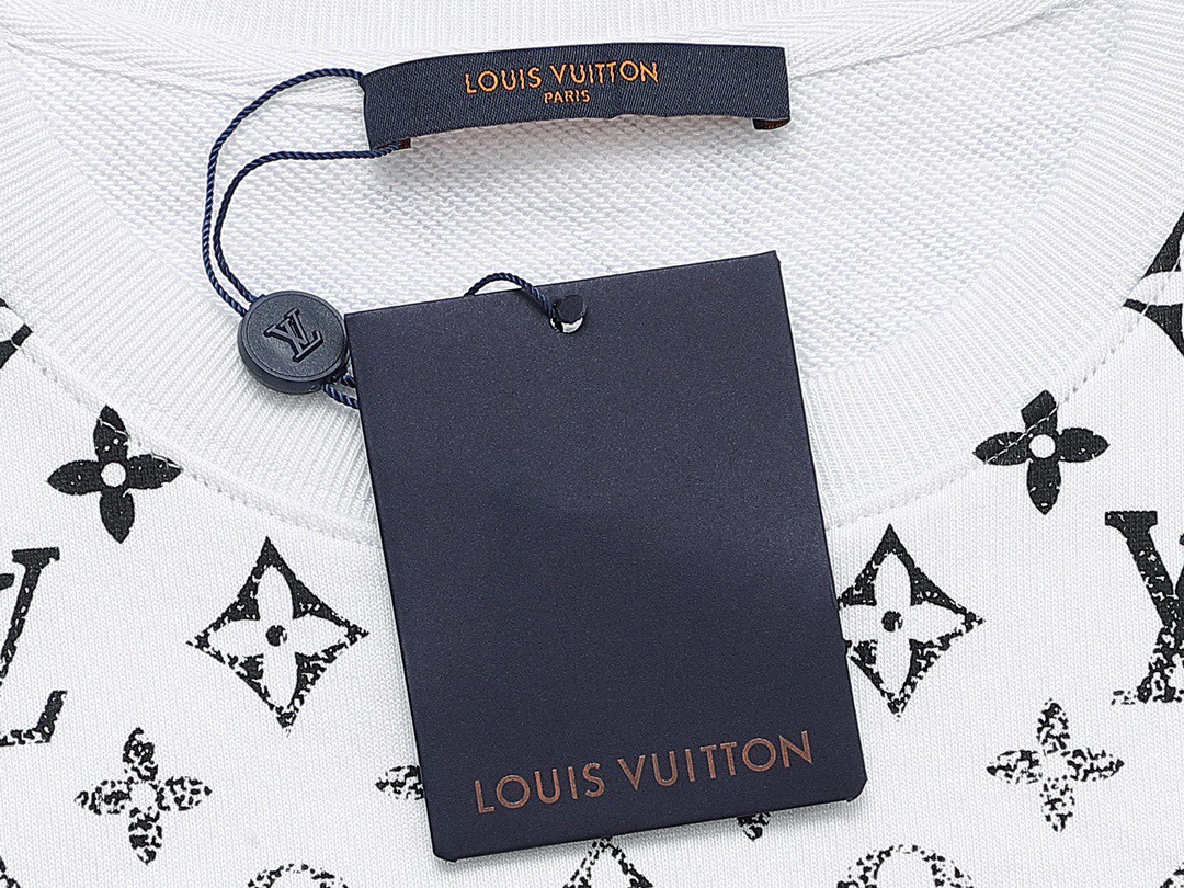 路易威登/Louis Vuitton 秋冬新品 经典老花渐变印花圆领卫衣 前后数码渐变字母印花